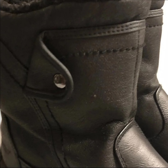 Snappy Weather Proof Boots Size 10 Women’s Pull‎ On Faux Fur Black - Picture 5 of 9